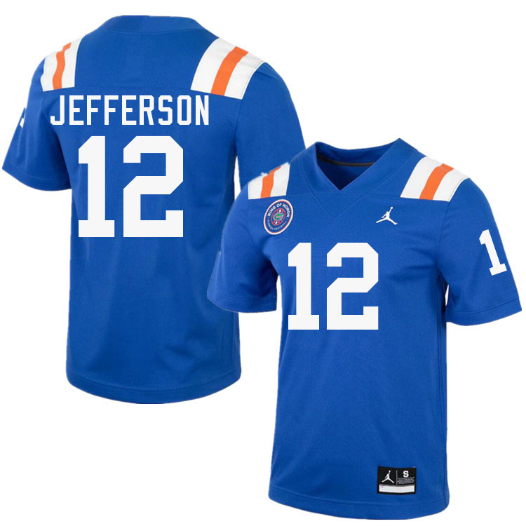 Van Jefferson Florida Jersey,Florida Gators #12 Van Jefferson Jersey Youth Uniforms-Throwback Royal